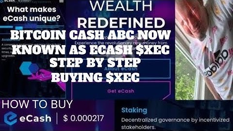 HOW TO BUY BITCOIN CASH ABC NOW ECASH($XEC) IN THE USA STEP BY STEP PROCESS