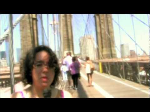 On the Brooklyn Bridge with Nadine Allain-Boule