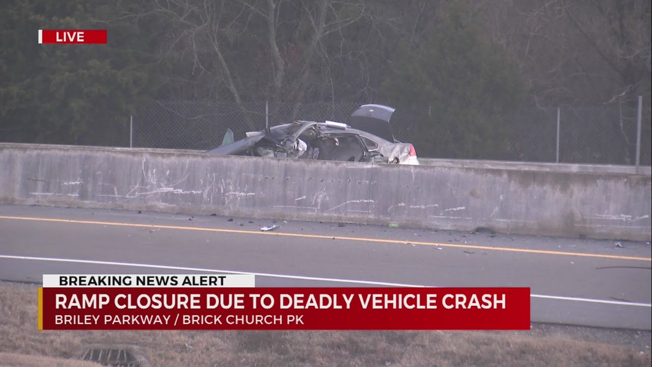 Ramp closed after deadly crash on Briley Parkway - YouTube