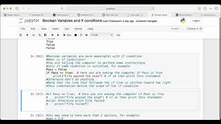 Easy Python Boolean variables and If conditions