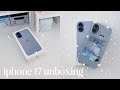Iphone 17 Unboxing Mist Blue 256 Gb Aesthetic Customizing Phone Case Screen Protector 