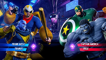 Frank West & Thanos vs Cap & Grey Hulk (Very Hard) - Marvel vs Capcom | 4K UHD Gameplay