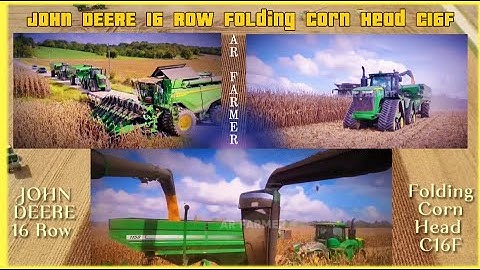 John Deere 16 Row Folding Corn Head C16F | Powerful Corn Harvesting Machine in Action | AR Farmer