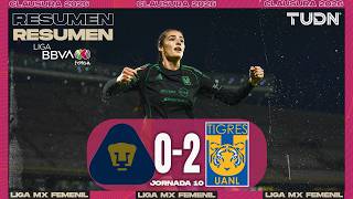 HIGHLIGHTS - Pumas vs Tigres | Liga MX Femenil - Matchday 10 Clausura 2026 | TUDN