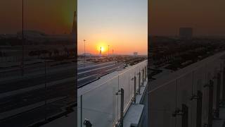 Sun set over the Education city Doha Qatar #doha #iloveqatar