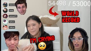 MIYOUNG GOT EMOTIONAL AFTER BREAKING THE WORLD RECORD ON TWITCH ! WITH SYKKUNO VALKYRAE AND LUDWIG