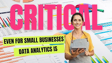 Even for small businesses, data analytics is critical
