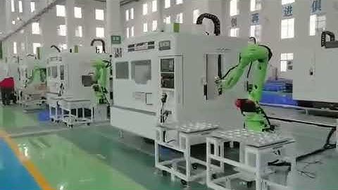 #SZGH robot arm working with cnc machine
