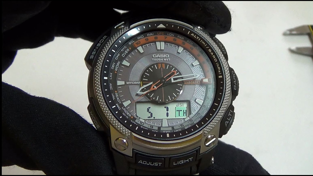 Casio Pro Trek PRW-5000 Wave Ceptor Tough Solar - YouTube