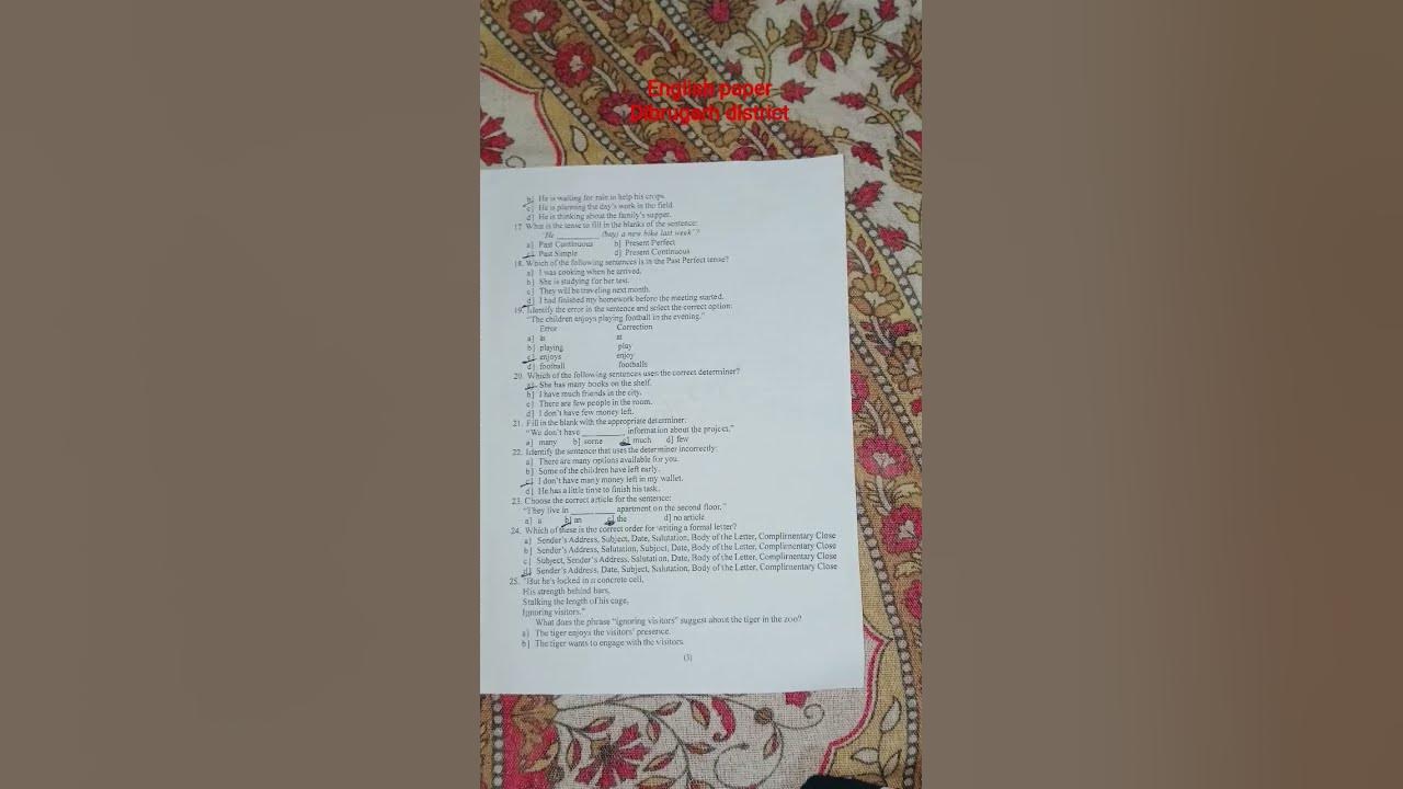 seba class 10th English paper 1st unit test Dibrugarh Assam seba class 10th English paper 1st unit test Dibrugarh Assam