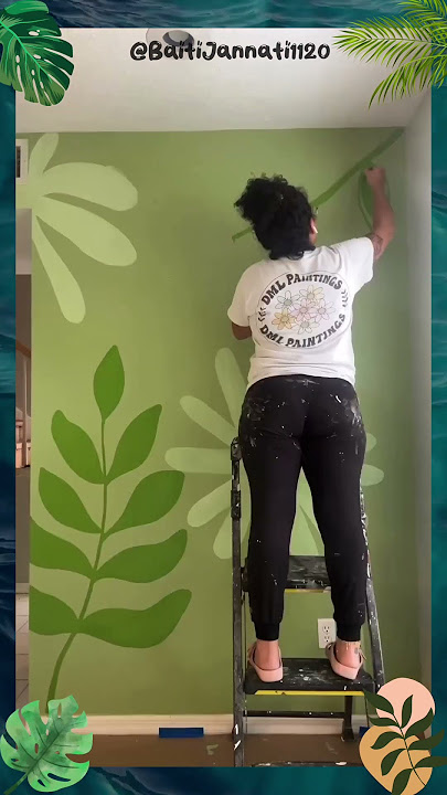 Inspirasi Mural Dinding Ruang Tamu #homedecor #walldecor #wallpainting #baitijannati1120