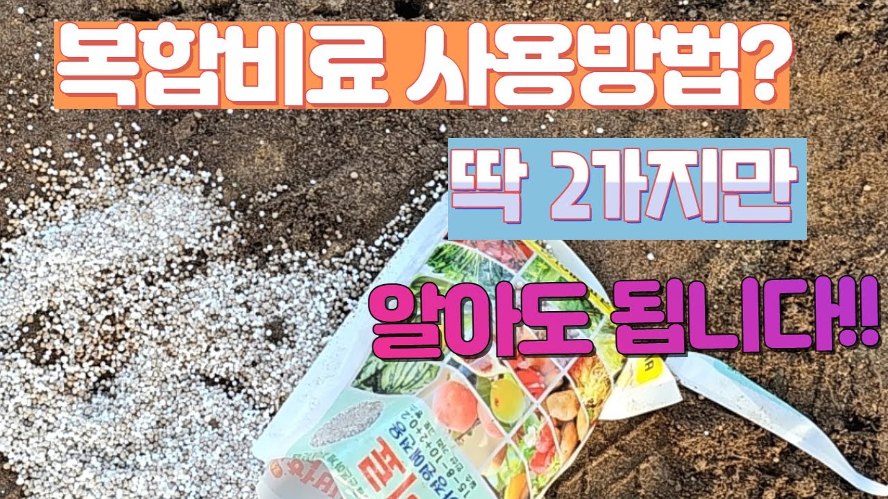 복합비료 주는방법 딱 2가지만 배워 가세요.