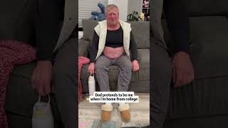 POV:dad impersonates his daughter and  nails it 🤣🤣 #funny #daddaughter #fypシ #usa