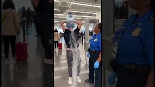 TSA Said No Water… So I CHUGGED It 💀✈️ #usa #funny #shortsyoutube #shortsfeed #shorts