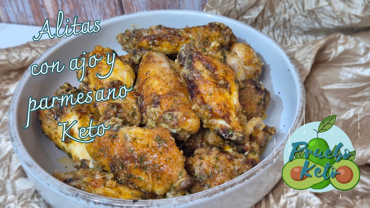 Alitas de pollo con ajo y parmesano #keto | sin azúcar | sin harina | by alldayidreamaboutfood