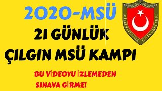 21 GÜNLÜK ÇILGIN MSÜ KAMPI!  BU KAMP KAÇMAZ! MUTLAKA İZLE!!!