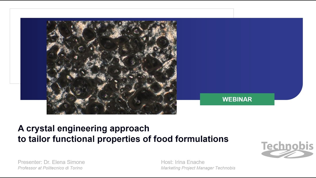 A crystal engineering approach to tailor functional properties of food formulations