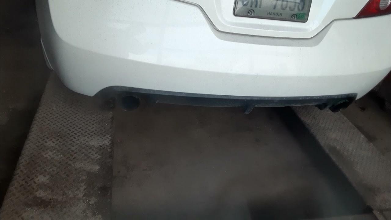 2010 Nissan Altima 2.5 S straight pipe split dual exhaust - YouTube
