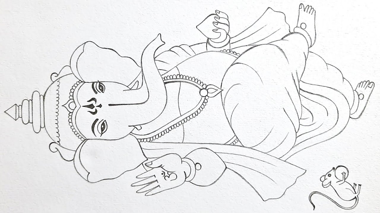 Shree ganesh pencil sketch created by UtKarSh ARTs-saigonsouth.com.vn