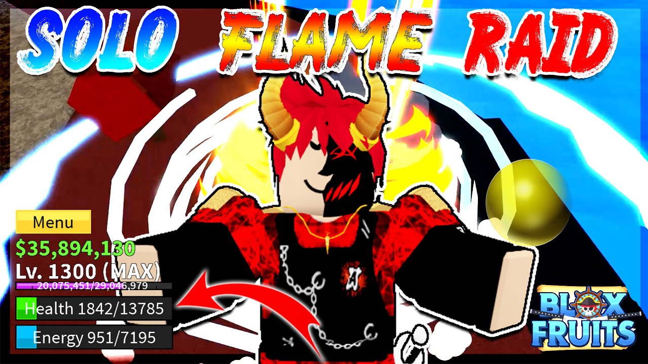 RAIDING FLAME BOSS (UPDATE 11) in BLOX FRUITS - BiliBili