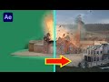 Factory explosion miniature scale model and vfx  full walkthrough