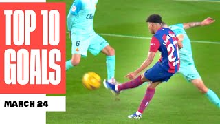 Lamine Yamal's AMAZING finesse shot | BEST GOALS of MARCH ⚽