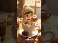 The Cutest Winter Coffee Moment You’ll Ever See! ❄️☕#CozyVibes#3DAnimation #WinterCoffee#Cute#shorts