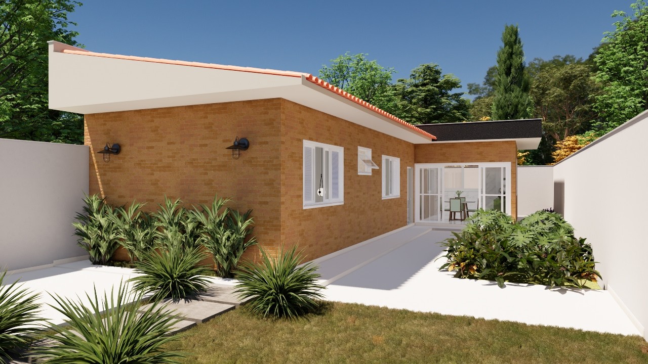 O que essa Casa em L esconde por trás da Fachada de Tijolinho? .Cód334B