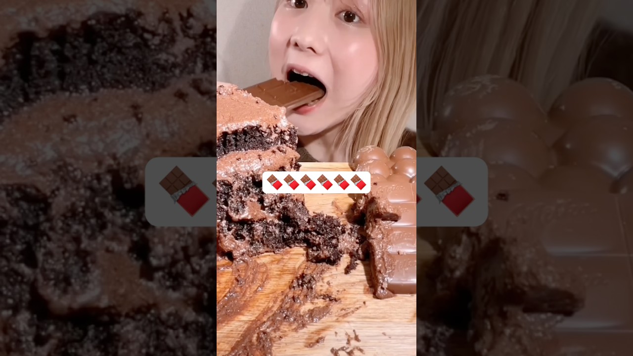 Drowning in Chocolate🍫チョコに溺れる🍫 #asmr #asmreating #asmrfood #mukbang #miyuasmr #咀嚼音