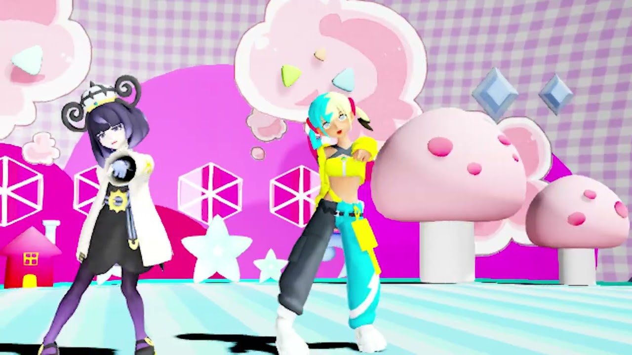 MMD Pokemon Dance Battle - Canari and Gwynn vs Jacinthe and Lebanne