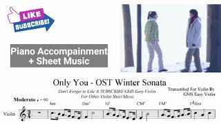 [Backing Track] Only You - Winter Sonata [Free Sheet Music]
