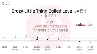 Queen - Crazy Little Thing Called Love Drum Score chords