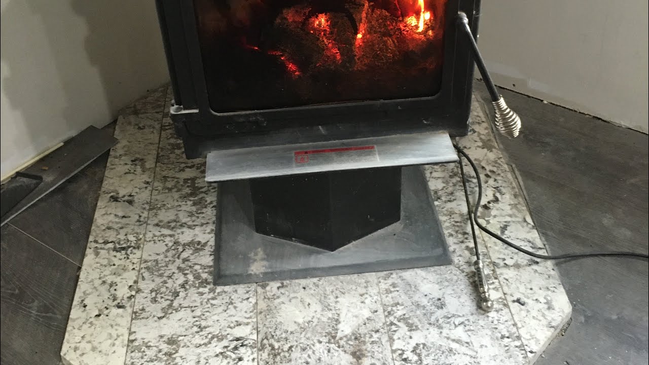 How to build a hearth for wood burning stove - YouTube