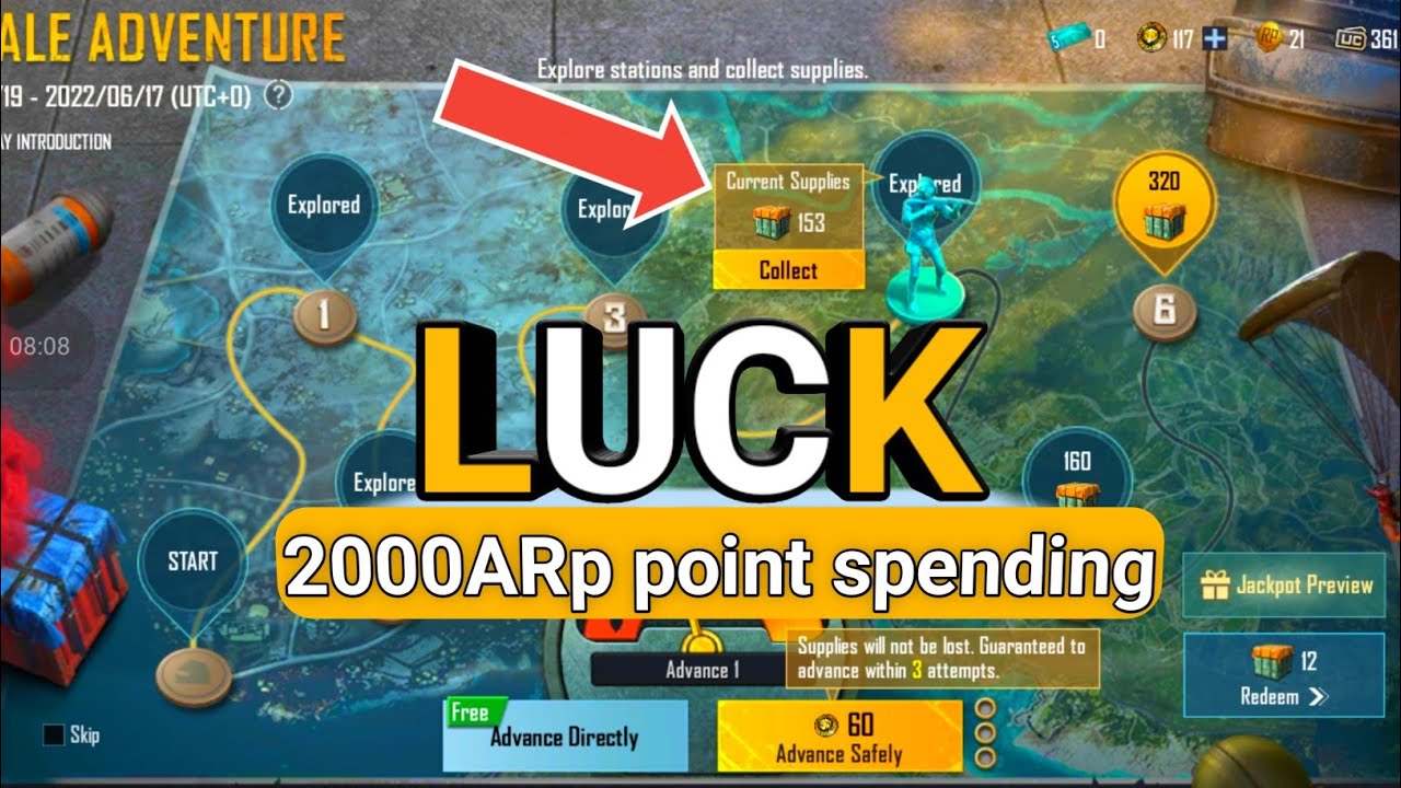 PUBG ROYAL ADVENTURE SPINNING 2000Rp POINT CRATE OPENING M11