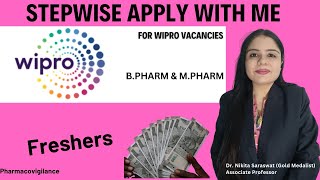 Wipro Pharmacovigilance Jobs 2024 | BPharm & MPharm Freshers Apply Now | How to Apply | Pharma Jobs
