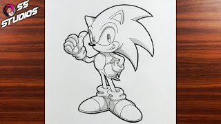 How To Draw Sonic the Hedgehog Step By Step Tutorial screenshot 3