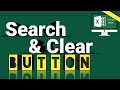 How To Create Search And Clear Button In Excel | BASIC EXCEL TUTORIAL