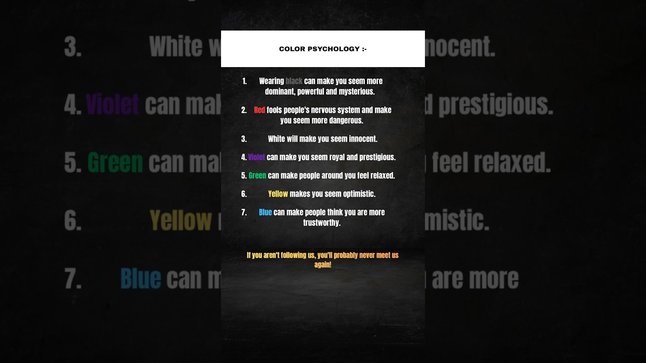 Color Psychology: What Your Clothes Say About You. 