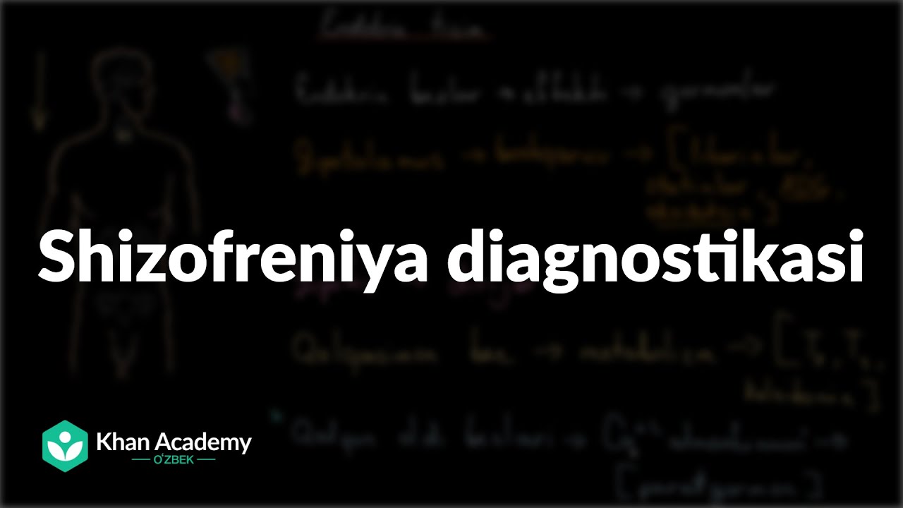 Shizofreniya diagnostikasi | Tibbiyot