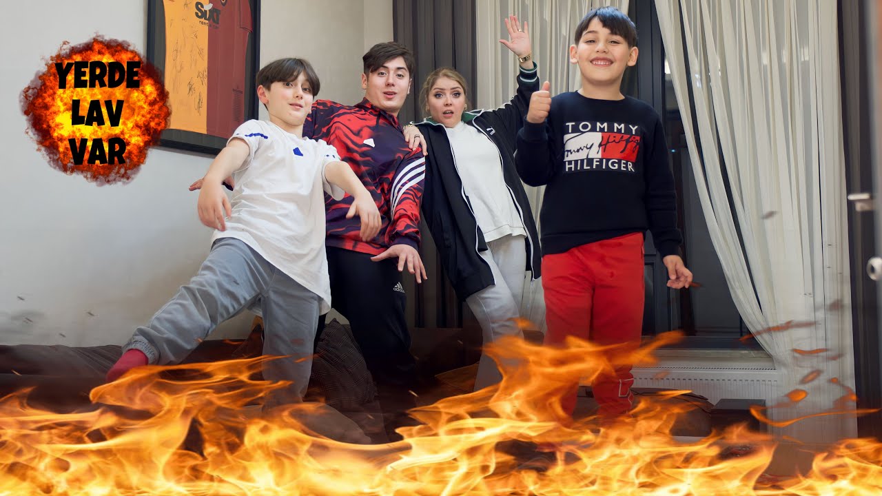 EVİN İÇİNDE YERDE LAV VAR CHALLENGE !! THE FLOOR İS LAVA CHALLENGE