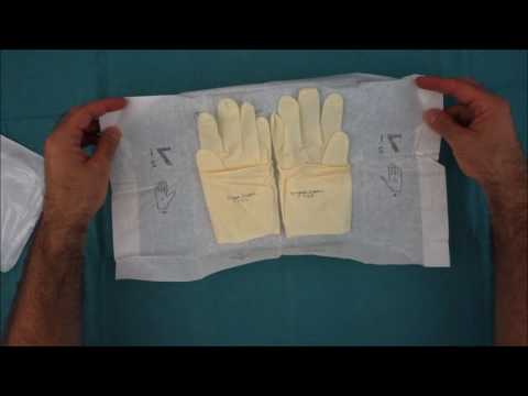 How to put on sterile gloves