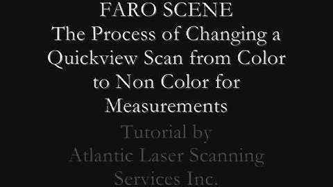 FARO SCENE Scan Color Removal Process