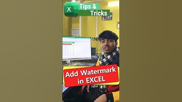 😎Set logo as Watermark in EXCEL | #shorts #excel  #exceltips