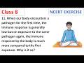 CBSE Class 8 Science Ch 3 Health The Ultimate Treasure Question 11 When our body encounters a pathog