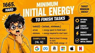 Minimum Initial Energy to Finish Tasks | LeetCode 1665
