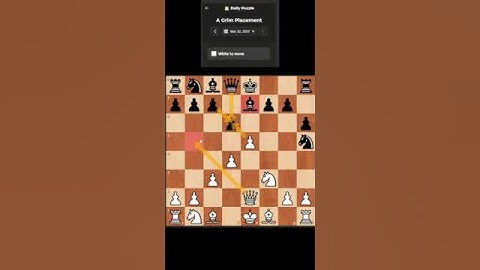 Daily Puzzle, chess.com. March 22nd. A Grim Placement