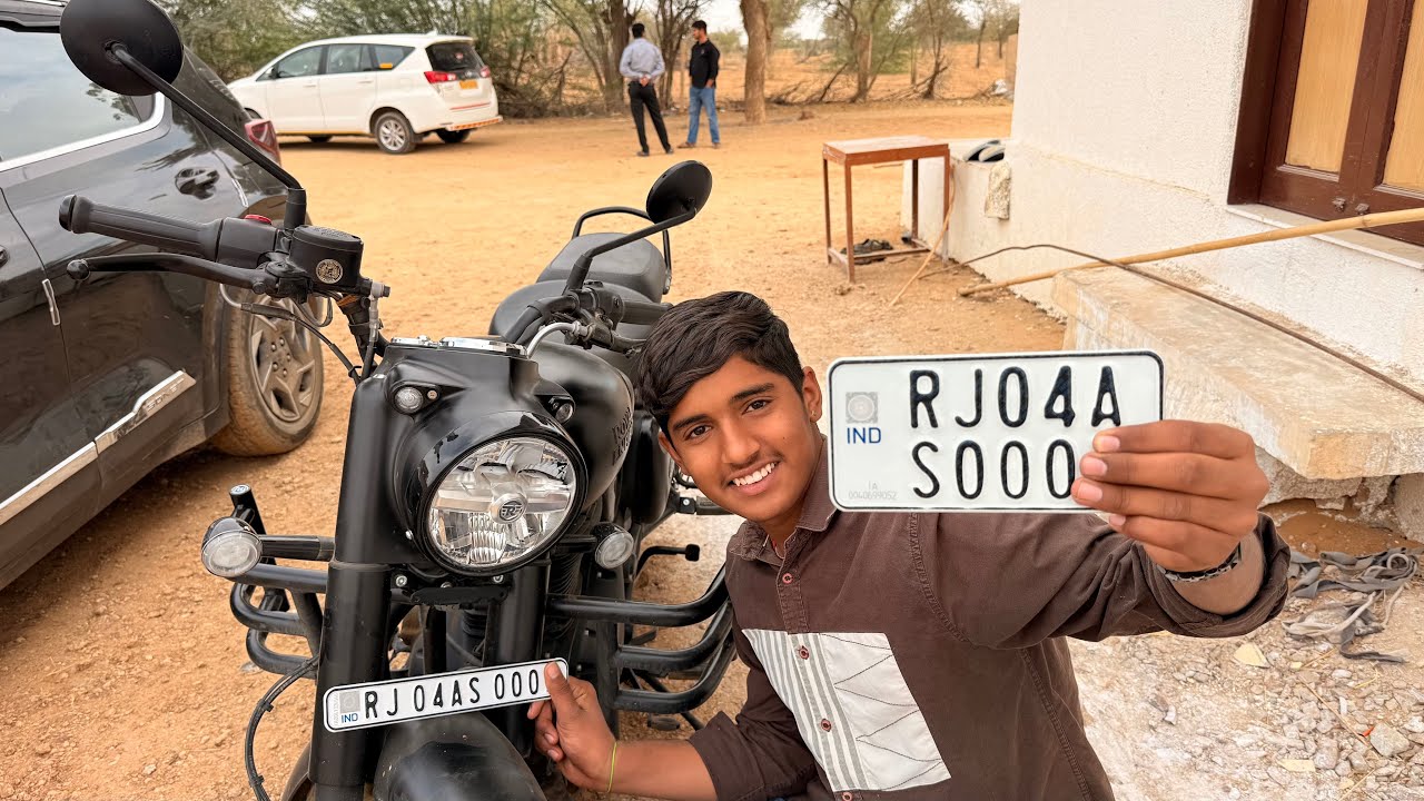 Bullet ki number plate VIP number 😲 !! Day 131