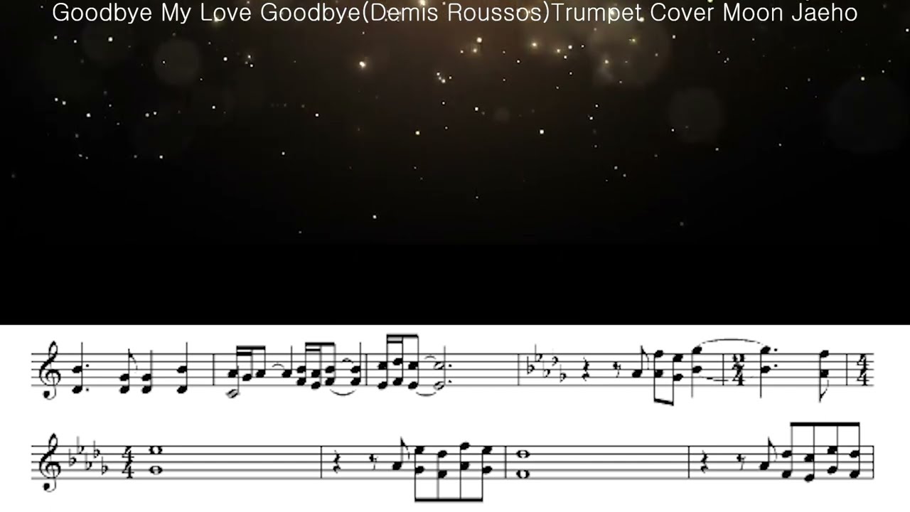 Goodbye My Love Goodbye(Demis Roussos)Trumpet Cover Moon Jaeho