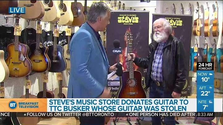 Steve's Music Store donates guitar to TTC busker R...