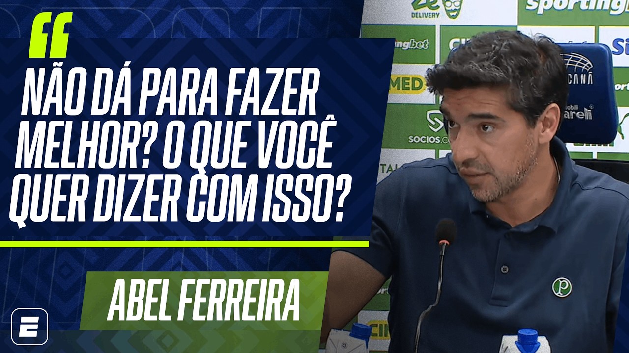 ABEL FERREIRA SE IRRITA COM PERGUNTAS APÓS FLUMINENSE 3 X 2 PALMEIRAS | ENTREVISTA COLETIVA 